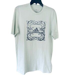 NWT Adidas Men's Crew Neck Short Sleeve T-Shirt, 100% Cotton, Size Medium Tall